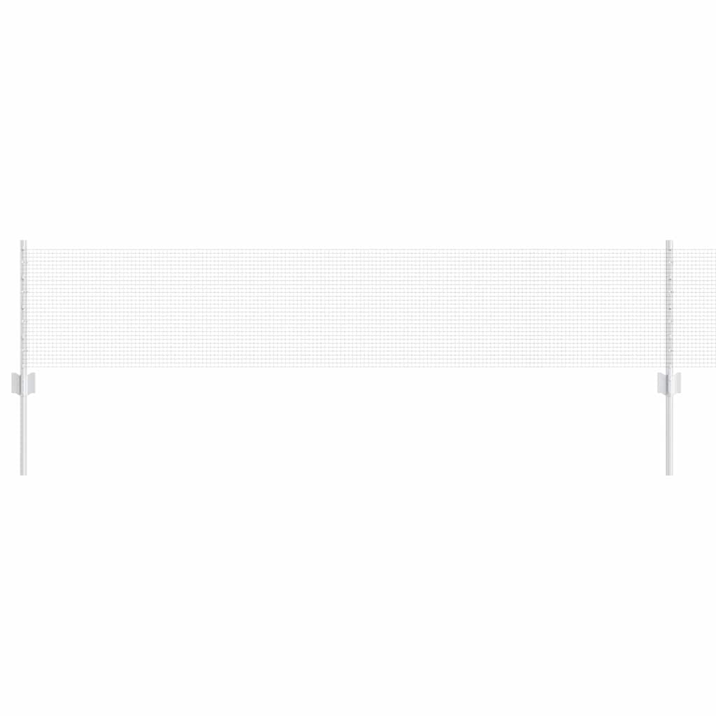 Vidaxl hek met paal zilver 0,4 x 10 m staal