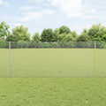 Vidaxl hek met paal zilver 1 x 10 m staal
