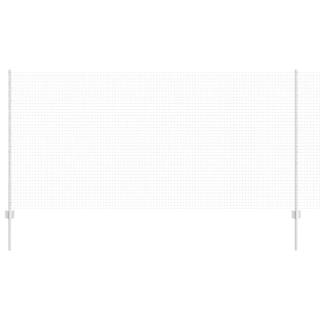 Vidaxl hek met paal zilver 1,2 x 10 m staal