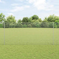 Vidaxl hek met paal zilver 1,4 x 10 m staal