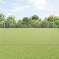 Vidaxl gelast draadhek met palen 10 x 1,5 m gegalvaniseerd staal mesh
