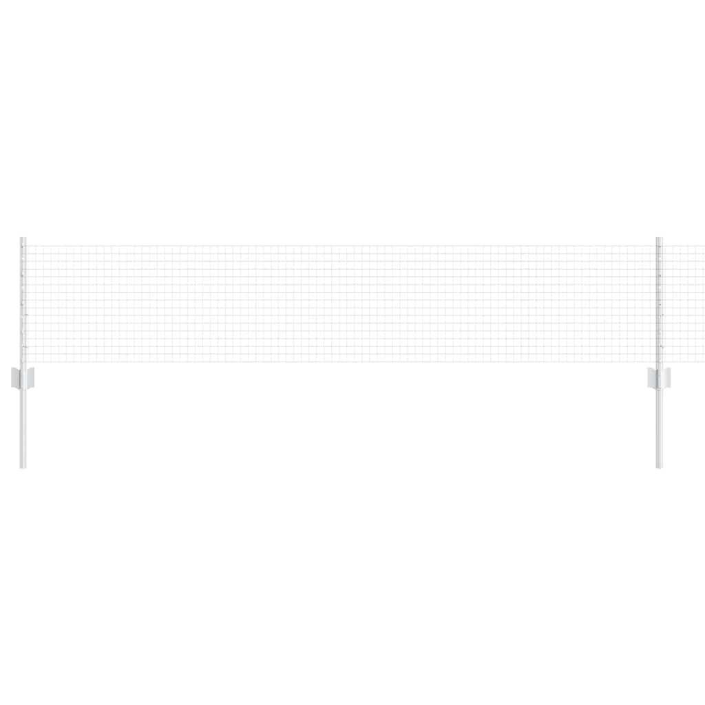 Vidaxl hek met paal zilver 0,4 x 25 m staal