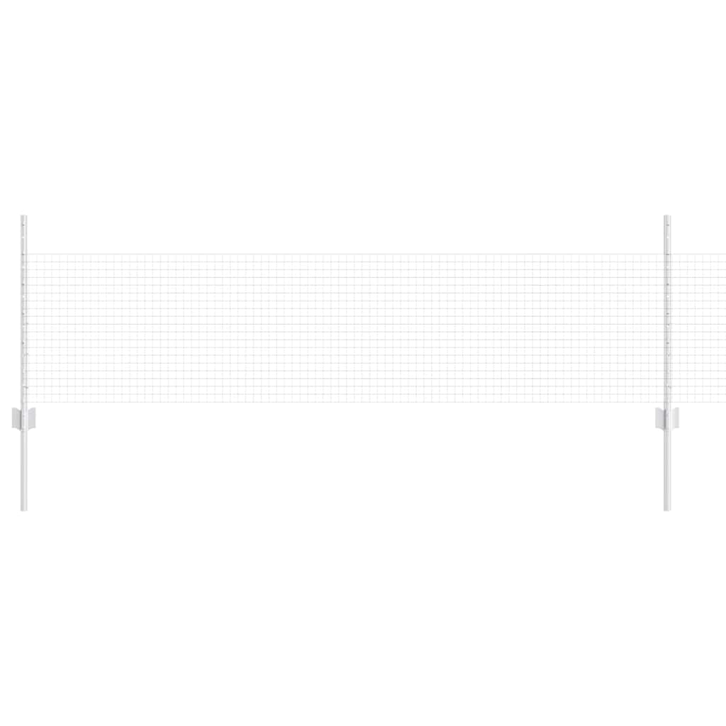 Vidaxl hek met paal zilver 0,5 x 25 m staal