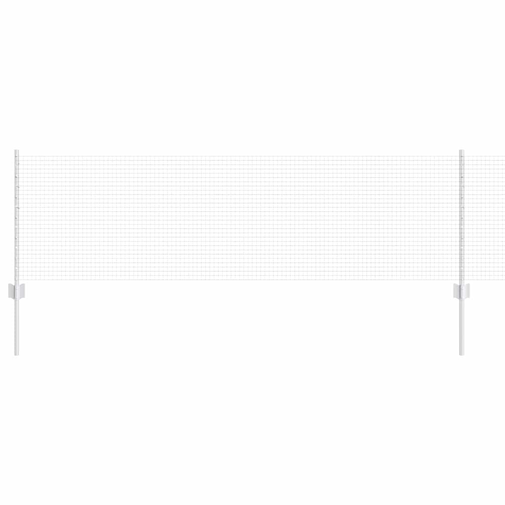 Vidaxl hek met paal zilver 0,6 x 25 m staal