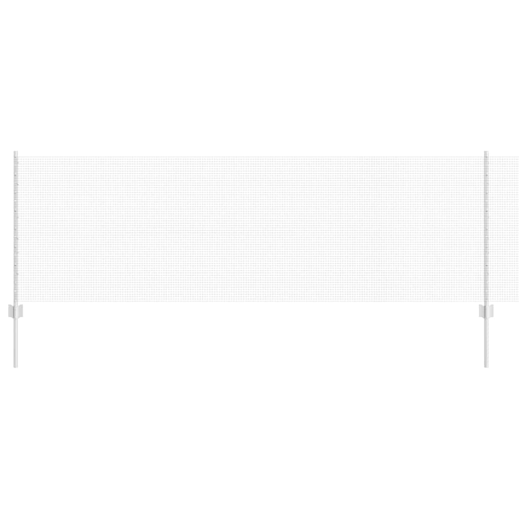 Vidaxl hek met paal zilver 0,8 x 25 m staal