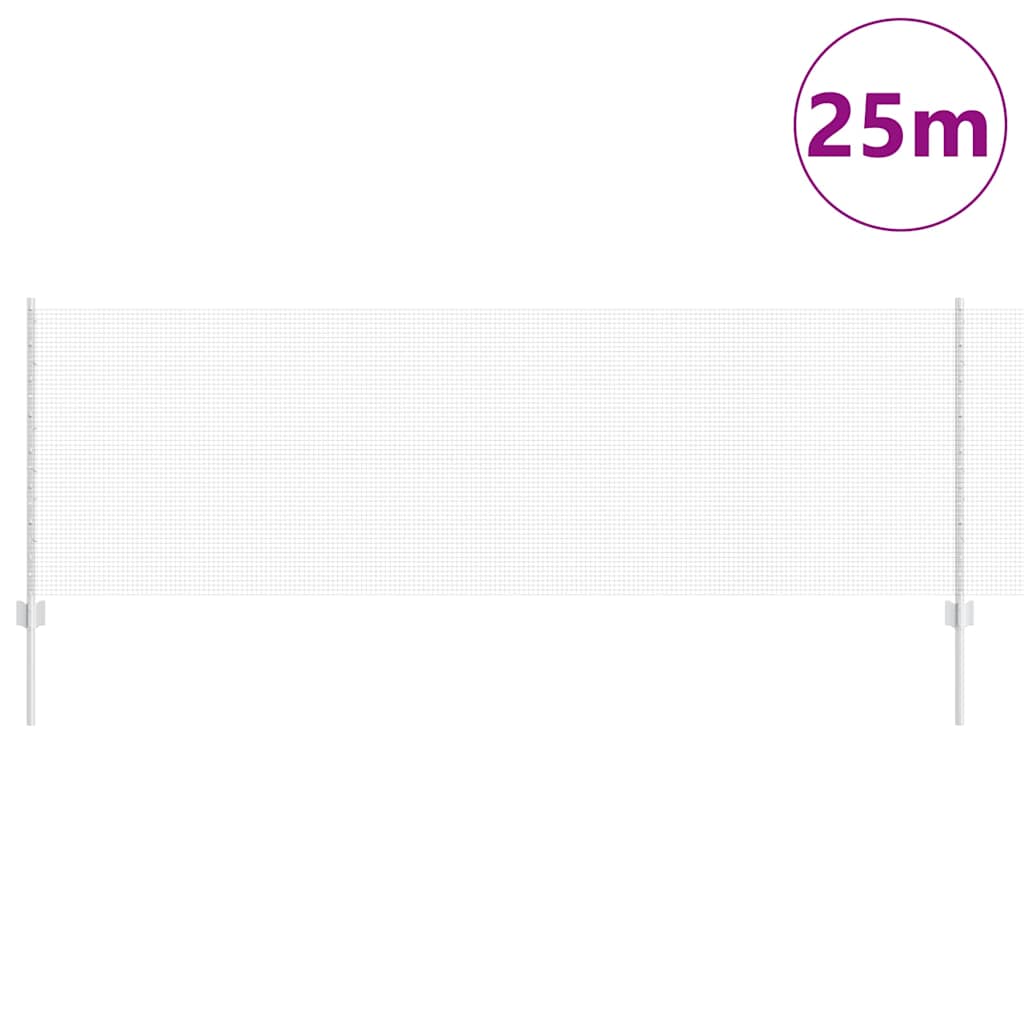 Vidaxl hek met paal zilver 0,8 x 25 m staal