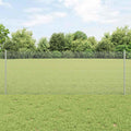 Vidaxl hek met paal zilver 0,8 x 25 m staal