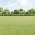 Vidaxl hek met paal zilver 1 x 25 m staal