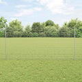 Vidaxl hek met paal zilver 1,2 x 25 m staal