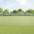 Vidaxl hek met paal zilver 1,4 x 25 m staal
