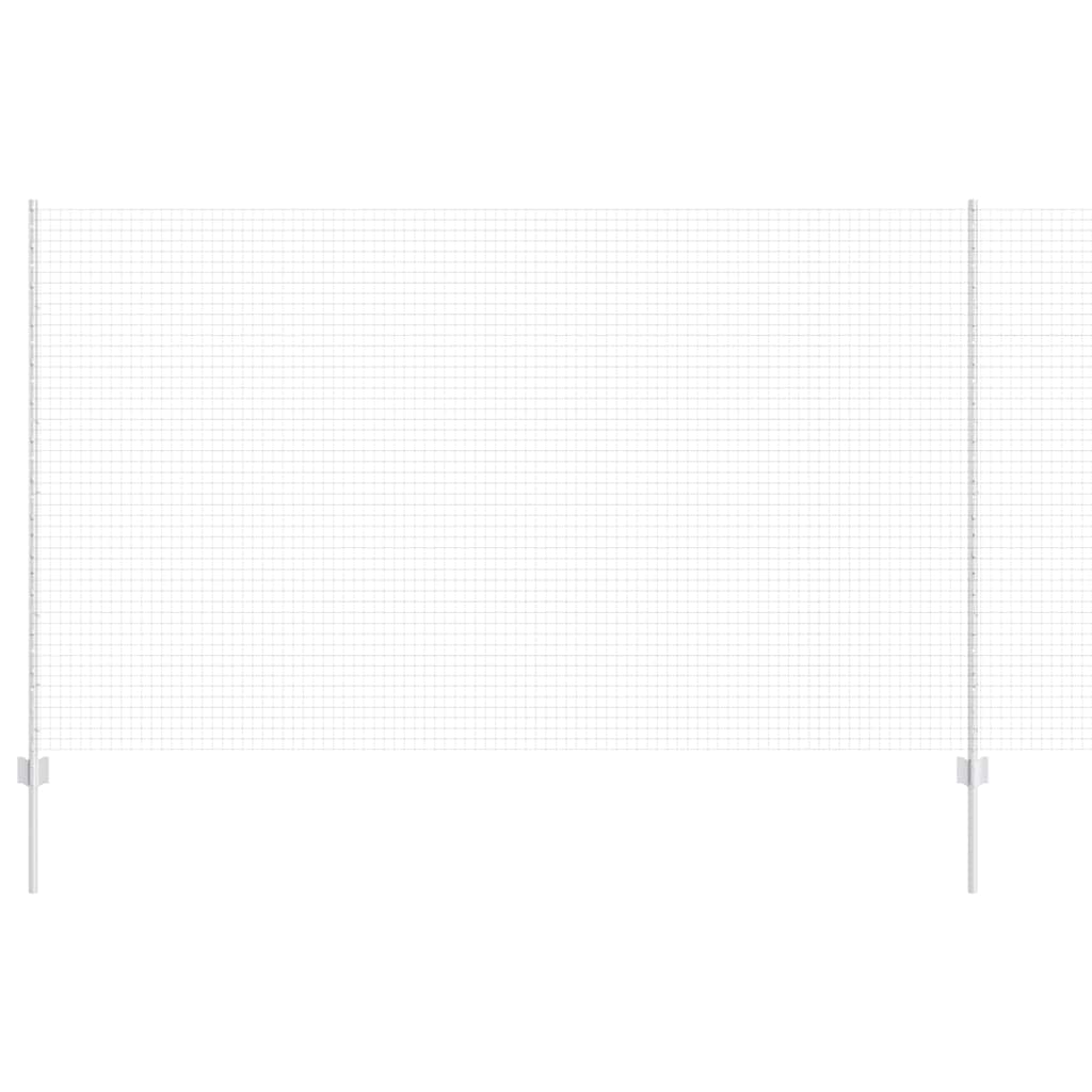 Vidaxl hek met paal zilver 1,4 x 25 m staal