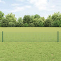 Vidaxl hek met paal groen 0,4 x 10 m staal en pvc