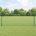 Vidaxl hek met paal groen 0,8 x 10 m staal en pvc