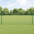 Vidaxl gelast draadhek met palen 10 x 0,8 m pvc-coated staal groen