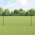 Vidaxl hek met paal groen 1 x 10 m staal