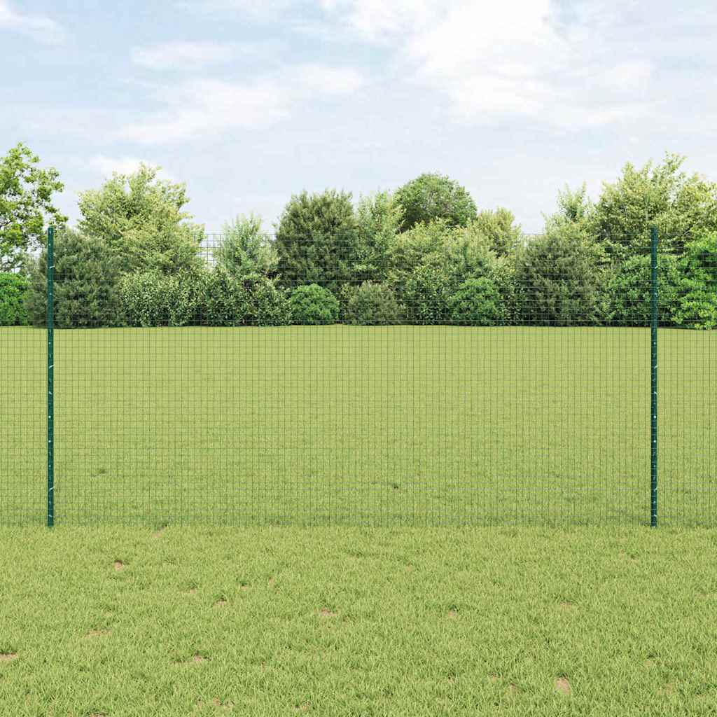 Vidaxl gelast draadhek met palen 10 x 1,2 m pvc-coated staal groen