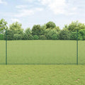 Vidaxl hek met paal groen 1,6 x 10 m staal en pvc