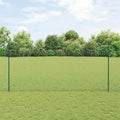 Vidaxl hek met paal groen 1,6 x 10 m staal en pvc