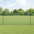 Vidaxl hek met paal groen 1 x 25 m staal