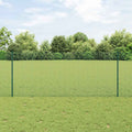 Vidaxl hek met paal groen 1 x 25 m staal