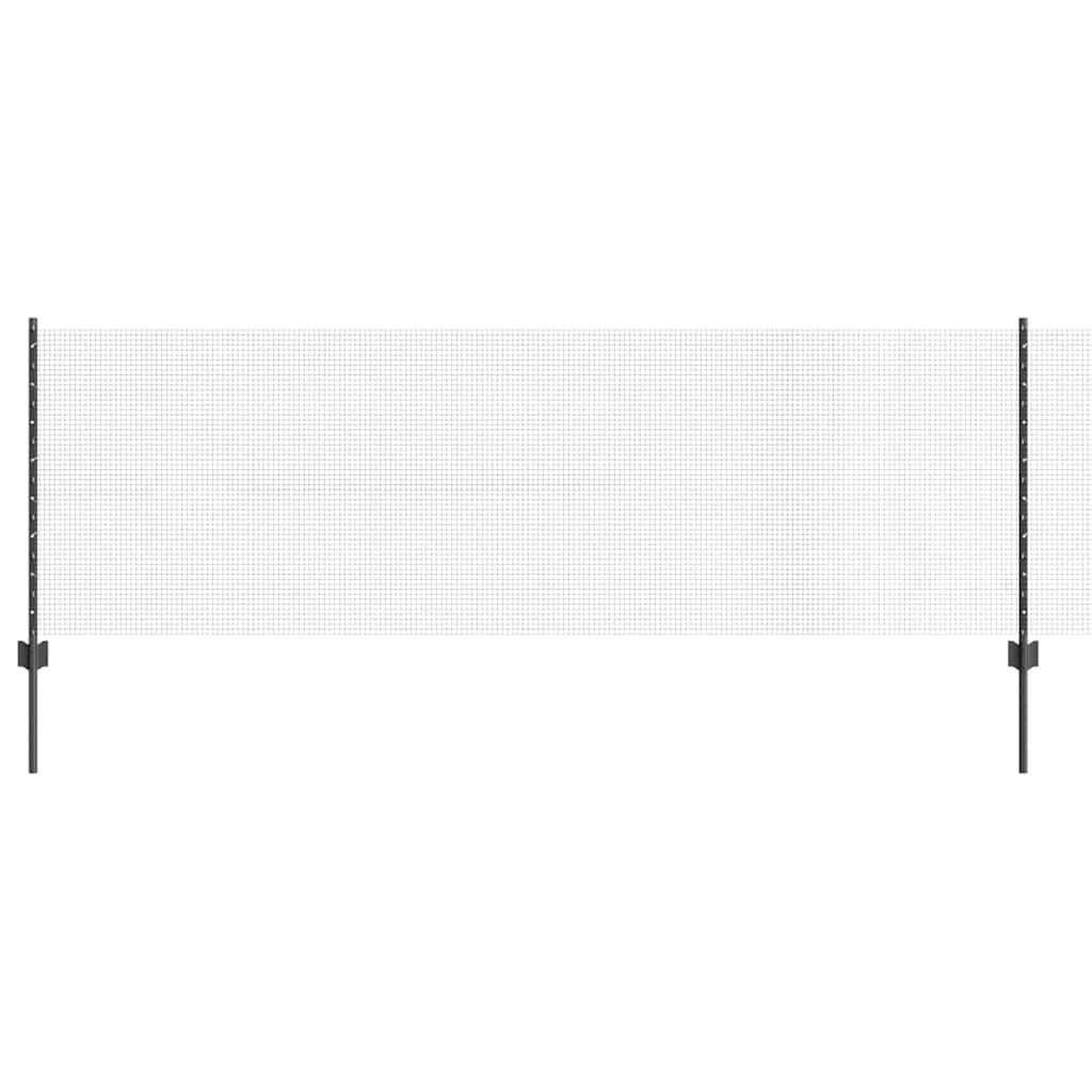Vidaxl hek met paal grijs 0,8 x 10 m staal en pvc