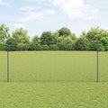 Vidaxl gelast draadhek met palen 10 x 1,4 m pvc-coated staal grijs