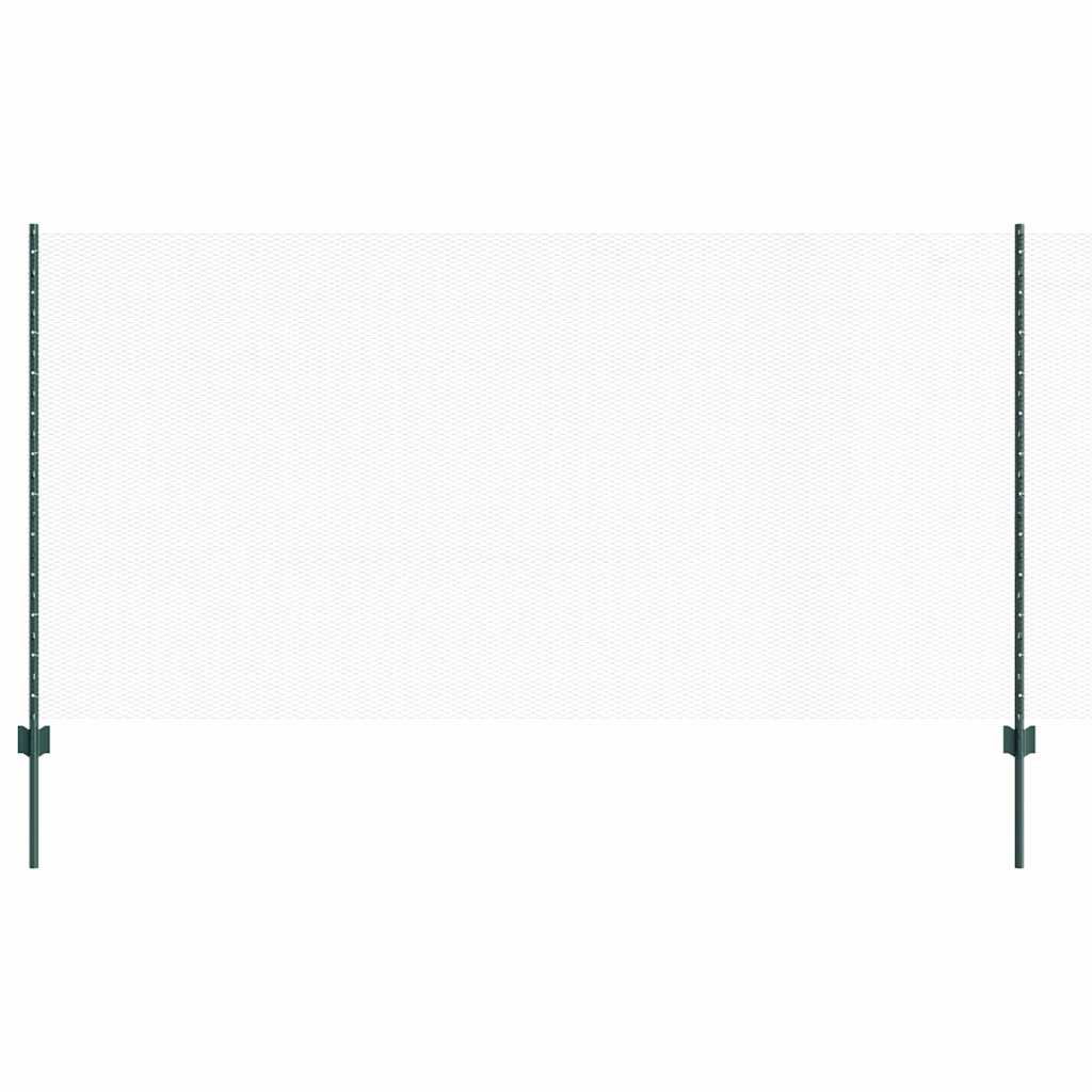 Vidaxl hek met paal groen 1,2 x 10 m staal en pvc