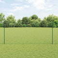 Vidaxl zeshoekig gaasgek met palen 10 x 1,4 m pvc-coated staal groen