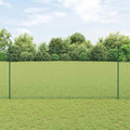 Vidaxl hek met paal groen 1,6 x 10 m staal en pvc