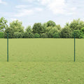 Vidaxl hek met paal groen 1 x 25 m staal