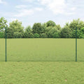 Vidaxl hek met paal groen 1,2 x 25 m staal
