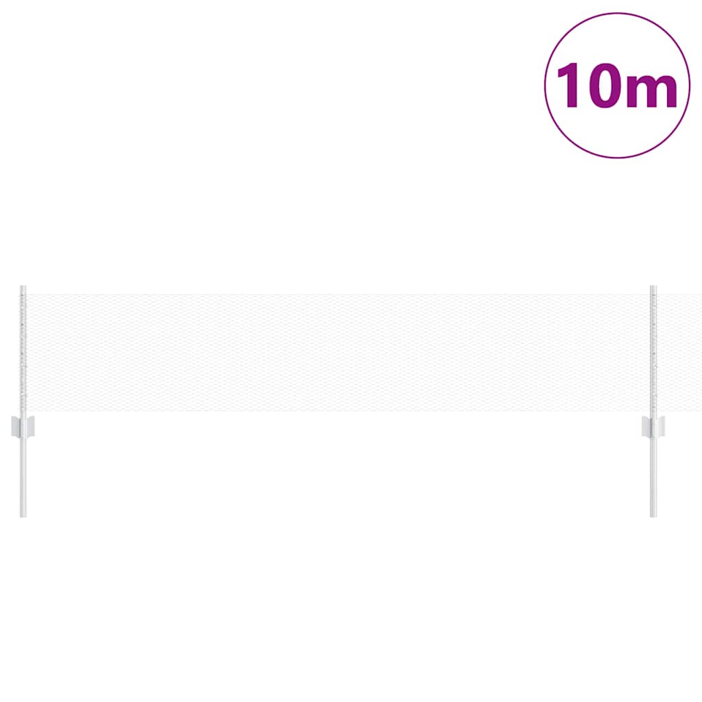 Vidaxl hek met paal zilver 0,4 x 10 m staal