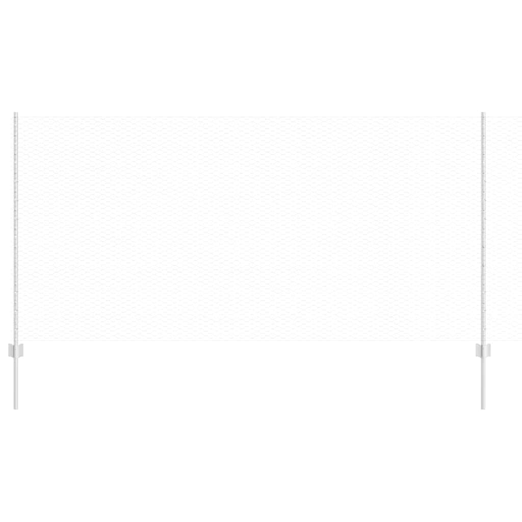 Vidaxl hek met paal zilver 1,2 x 10 m staal