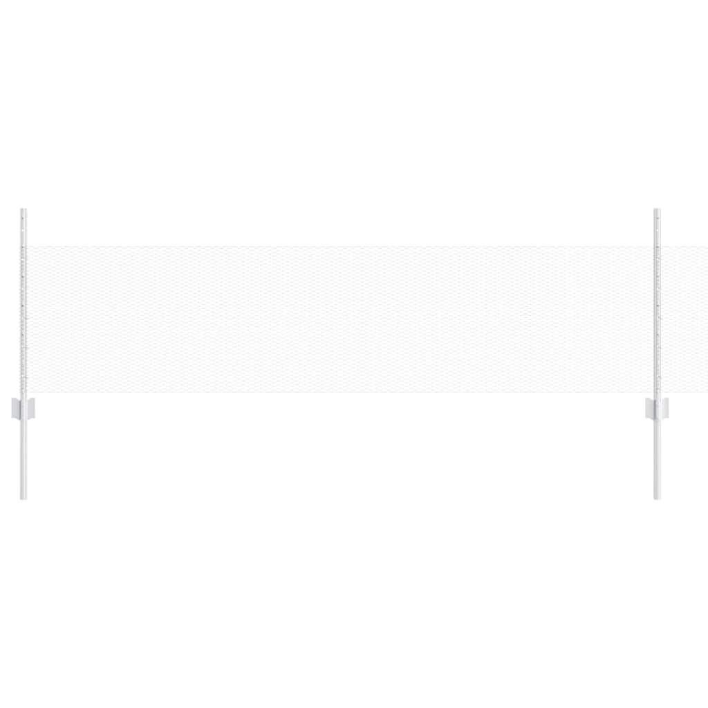 Vidaxl hek met paal zilver 0,5 x 25 m staal