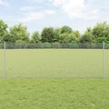 Vidaxl hek met paal zilver 0,8 x 25 m staal