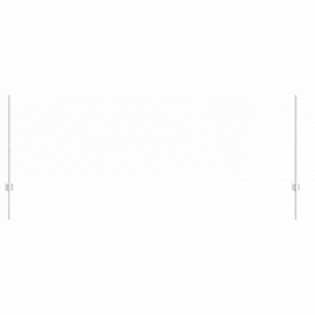 Vidaxl hek met paal zilver 0,8 x 25 m staal