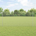 Vidaxl hek met paal zilver 1,2 x 25 m staal