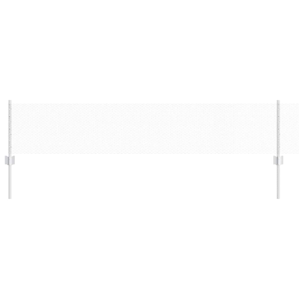 Vidaxl hek met paal zilver 0,4 x 50 m staal