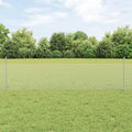 Vidaxl hek met paal zilver 0,5 x 50 m staal