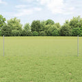 Vidaxl hek met paal zilver 0,5 x 50 m staal