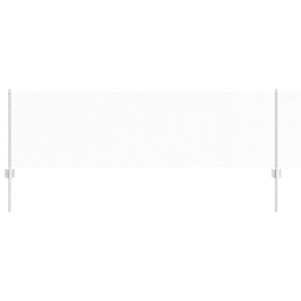 Vidaxl hek met paal zilver 0,6 x 50 m staal