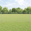 Vidaxl hek met paal zilver 0,8 x 50 m staal