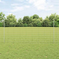 Vidaxl hek met paal zilver 1,2 x 25 m staal