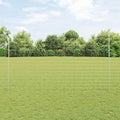 Vidaxl hek met paal zilver 1,6 x 25 m staal