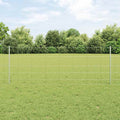 Vidaxl hek met paal zilver 0,8 x 50 m staal