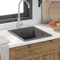 Vidaxl keukenwasbak grijs 38 x 44 x 20 cm graniet