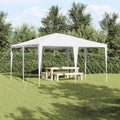 Vidaxl partytent wit 400 x 400 x 266 cm polyethyleen en staal