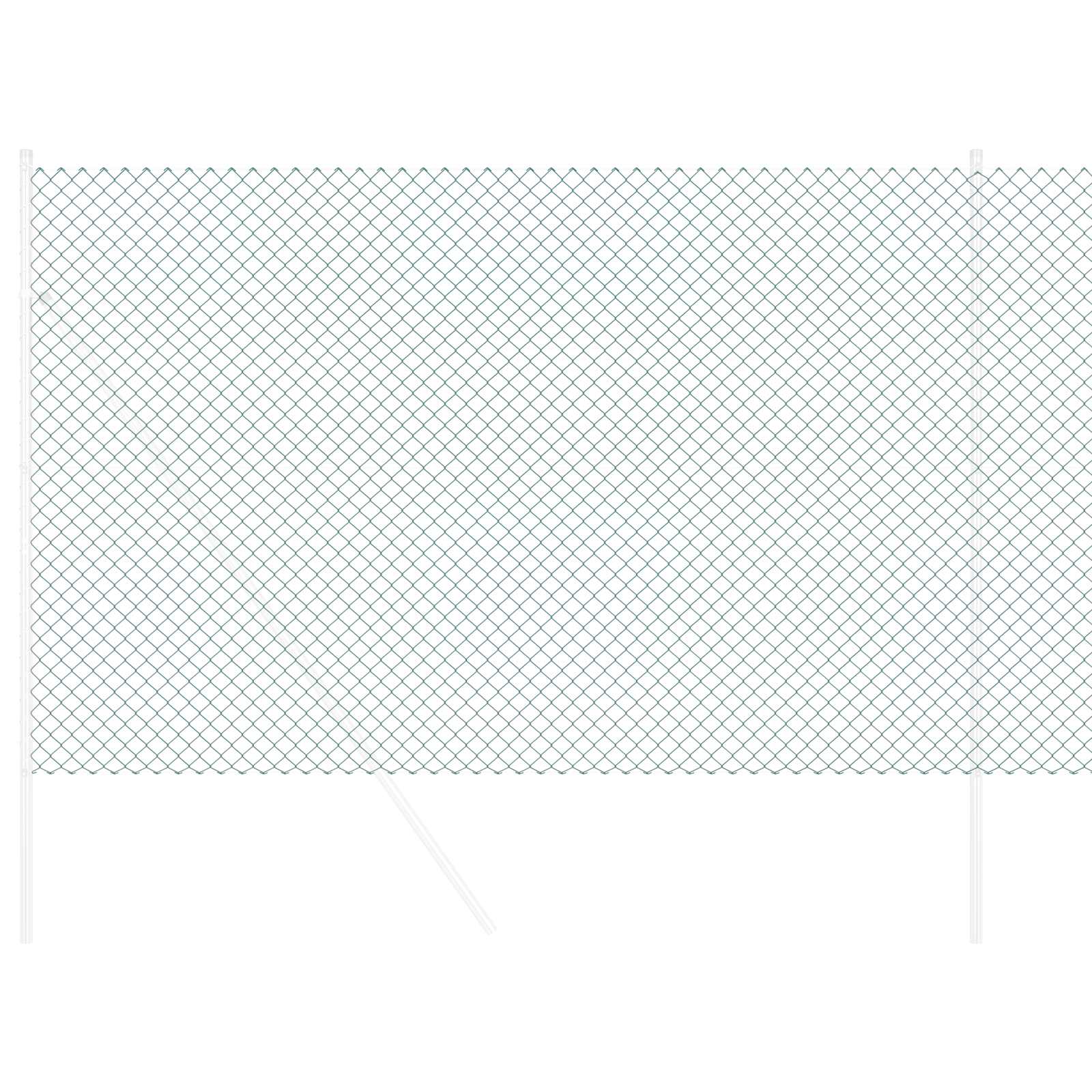Vidaxl kettenschakelhek groen 10 x 1,6 m staal