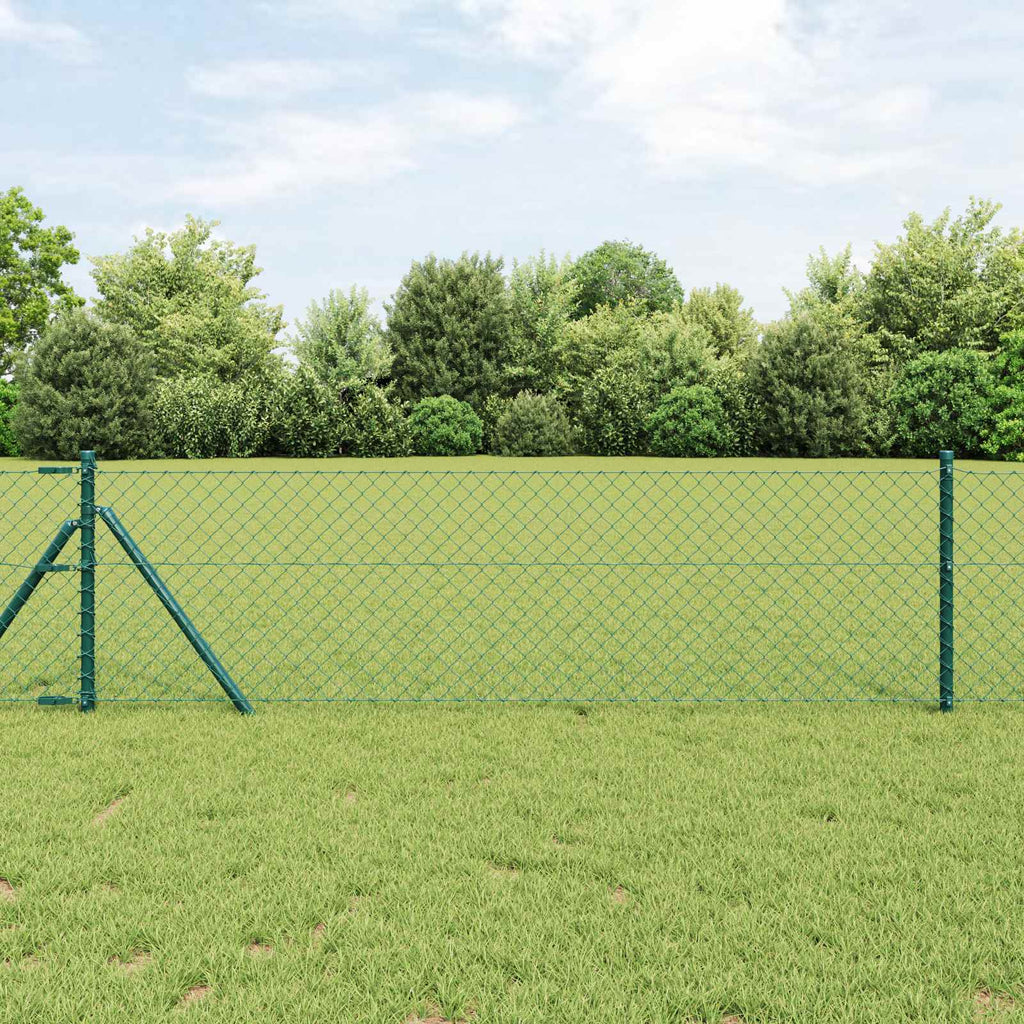 Vidaxl kettenschakelhek groen 10 x 0,8 m staal