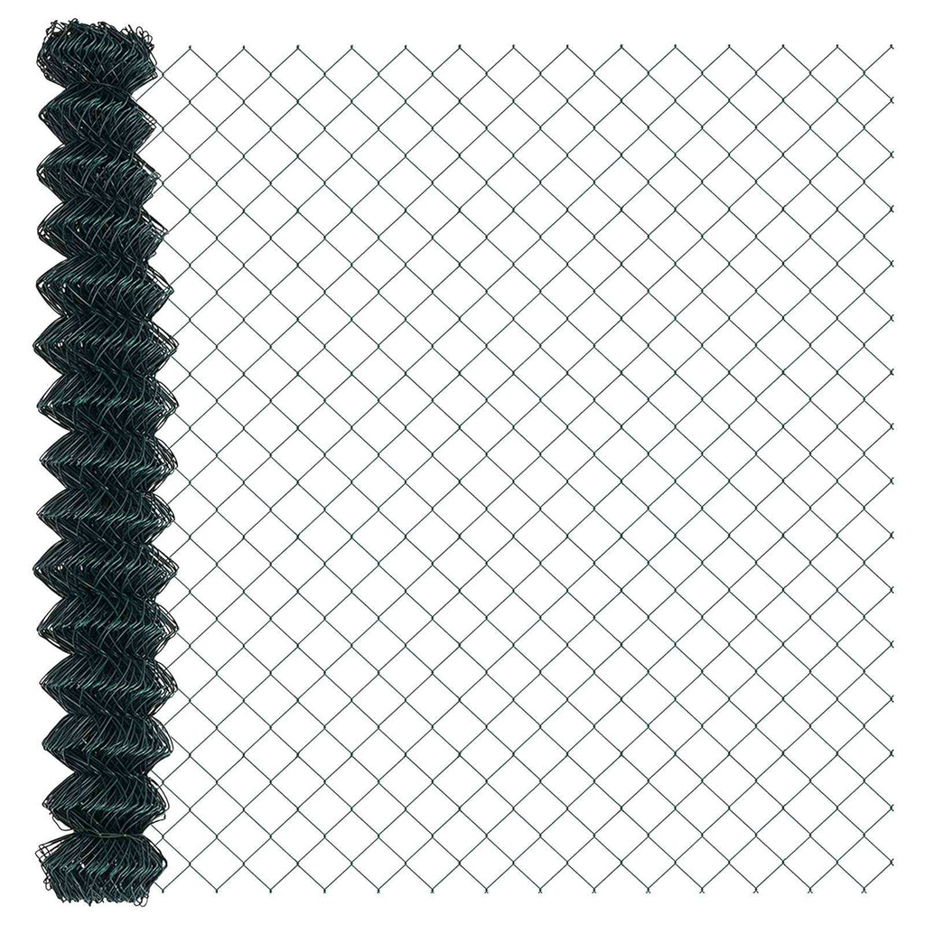 Vidaxl kettenschakelhek groen 10 x 1,5 m staal